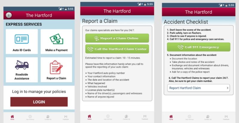 The Hartford Insurance Mobile App